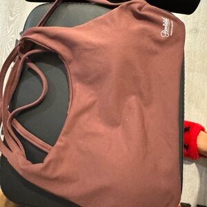 Chocolate Barbell Sports Bra bombshell sportswear